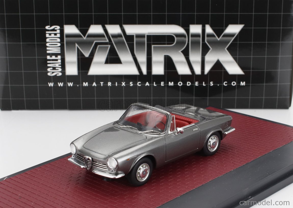 Alfa Romeo Giulia GTC Cabriolet 1964 - Matrix 1/43 - Argent - Résine - MX40102-132