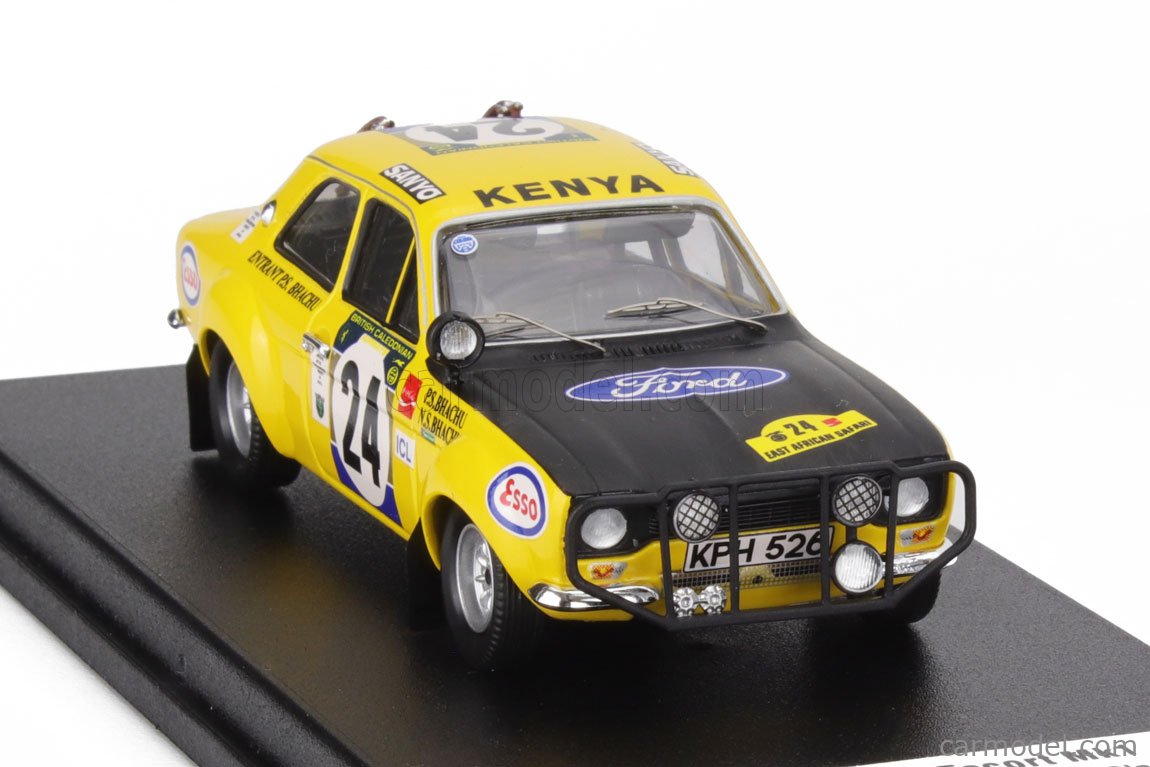 Miniature Trofeu 1/43 Ford Escort Mk1 Safari 1971 N°8 Mikkola / Palm, Résine