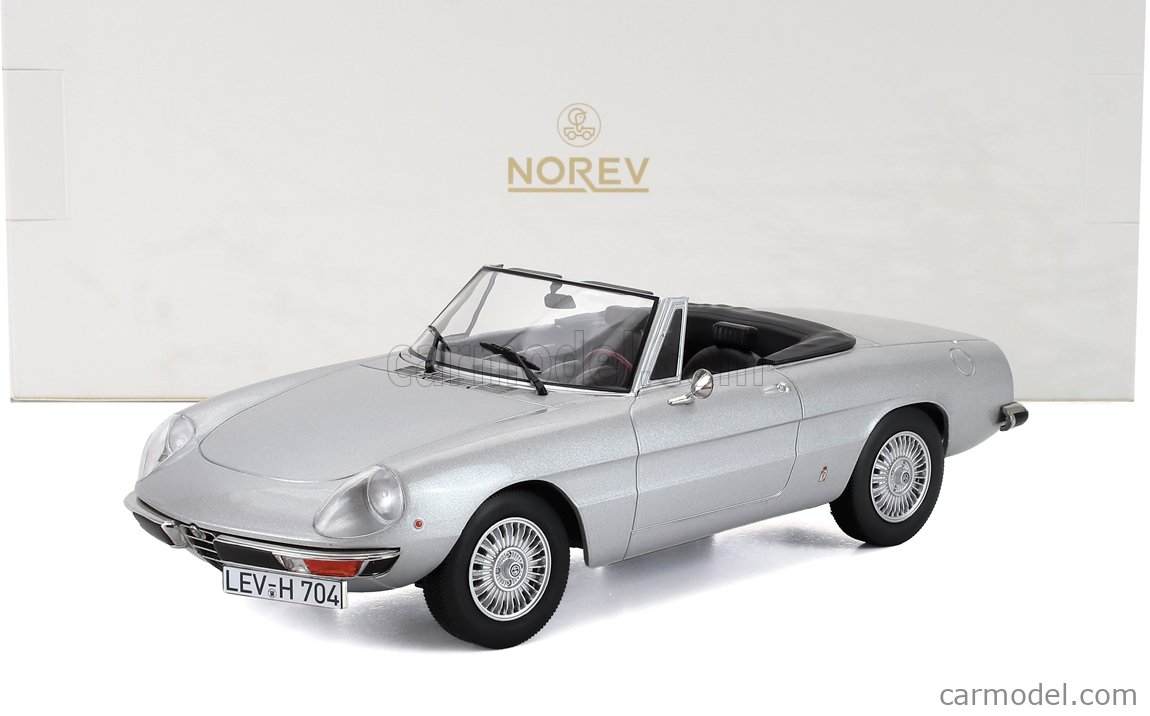 NOREV 187884 Scale 1/18 | ALFA ROMEO DUETTO 2000 SPIDER 1973 SILVER