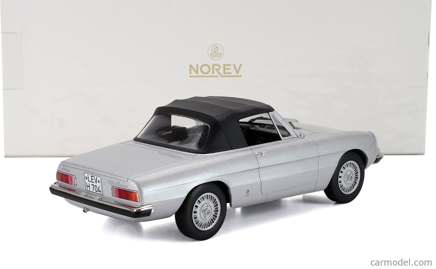 NOREV 187884 Scale 1/18 | ALFA ROMEO DUETTO 2000 SPIDER 1973 SILVER