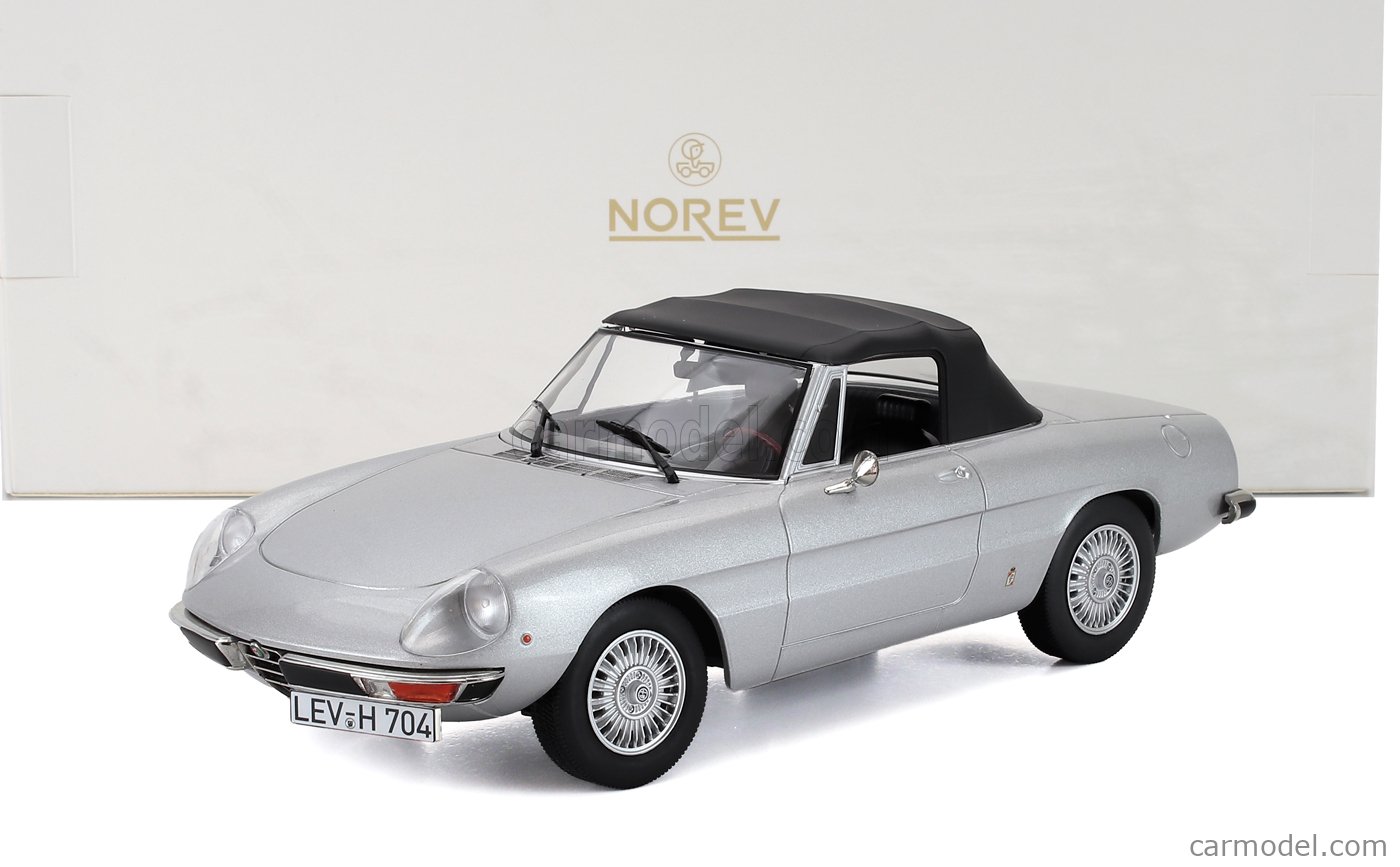 NOREV 187884 Scale 1/18 | ALFA ROMEO DUETTO 2000 SPIDER 1973 SILVER