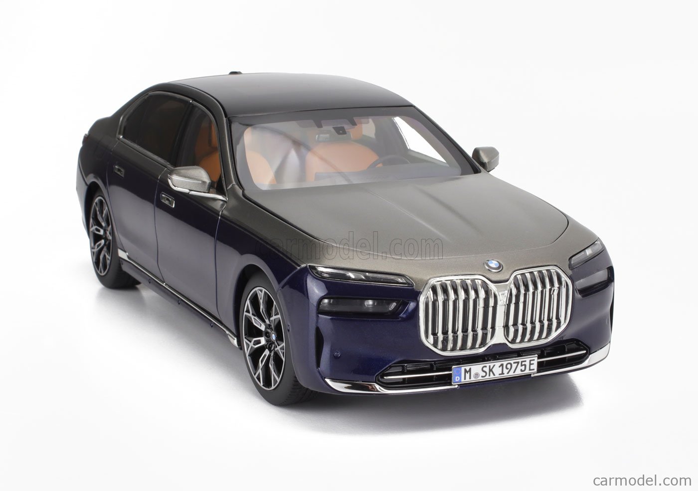 Modèle Réduit BMW I7 1:18 Minichamps - Bleu Et Argent, édition 2023, Neuve