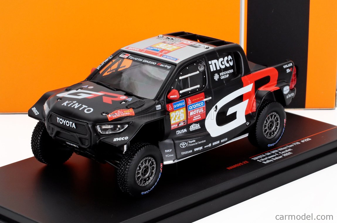 IXO MODEL RAM930 TOYOTA GR DKR HILUX EVO T1U N.209 RALLY DAKAR 2024 DE VILLIERS