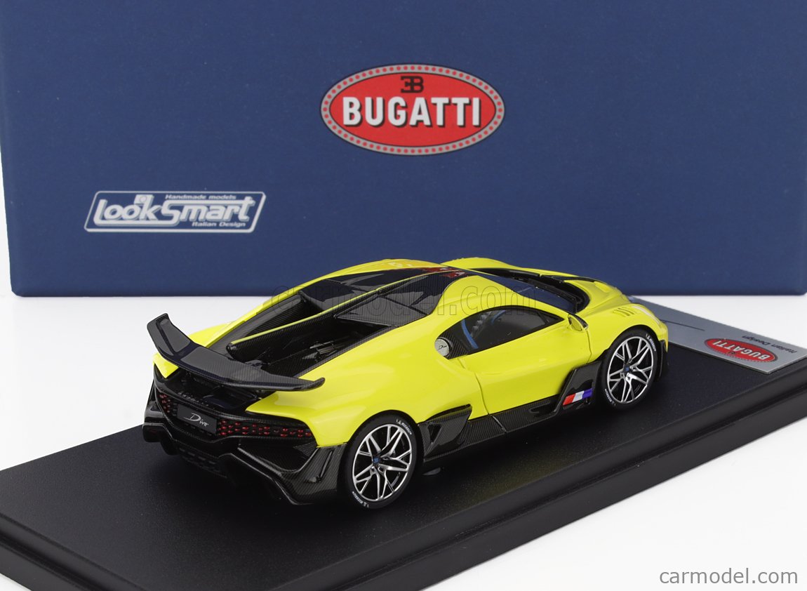 Achetez LS497C - Looksmart 1:43 LOOKSMART Bugatti Divo 2020 Yellow Jaune Safre Glossy Black LS497C ( - Véhicules de route