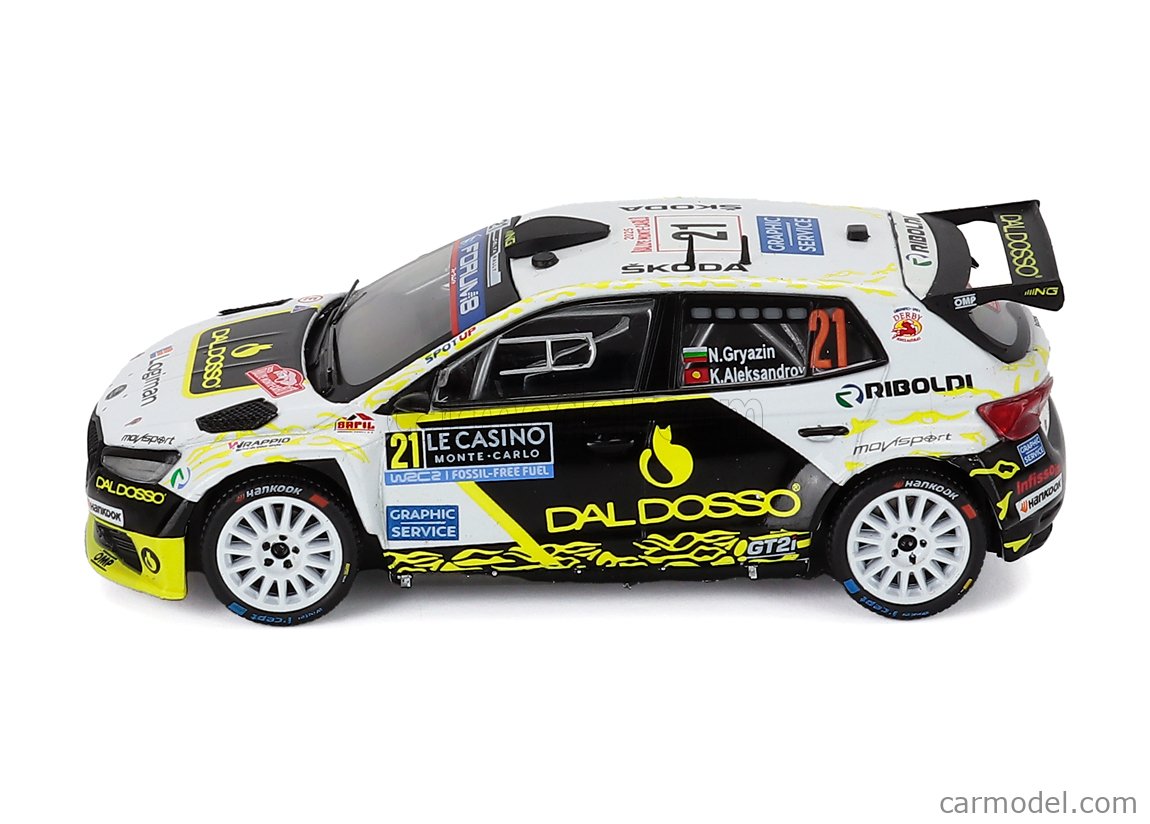 SKODA FABIA RALLY 2 EVO Gryazin-Aleksandrov Rallye Monte Carlo 2022 (22) IXO 1/43 RAM840