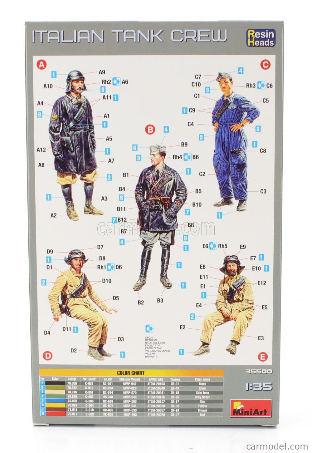 MINIART 35500 Scale 1/35 | FIGURES ITALIAN TANK CREW MILITARY