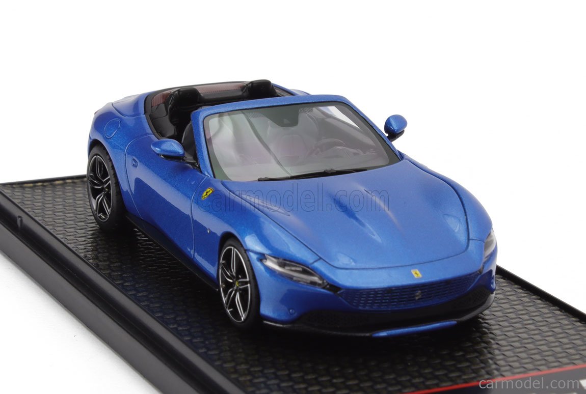 Modèle Réduit 1:43 BBR Ferrari 296 GTS Spider 2022 - Bleu Corsa Metallic - Neuf - Collection Miniature De Qualité