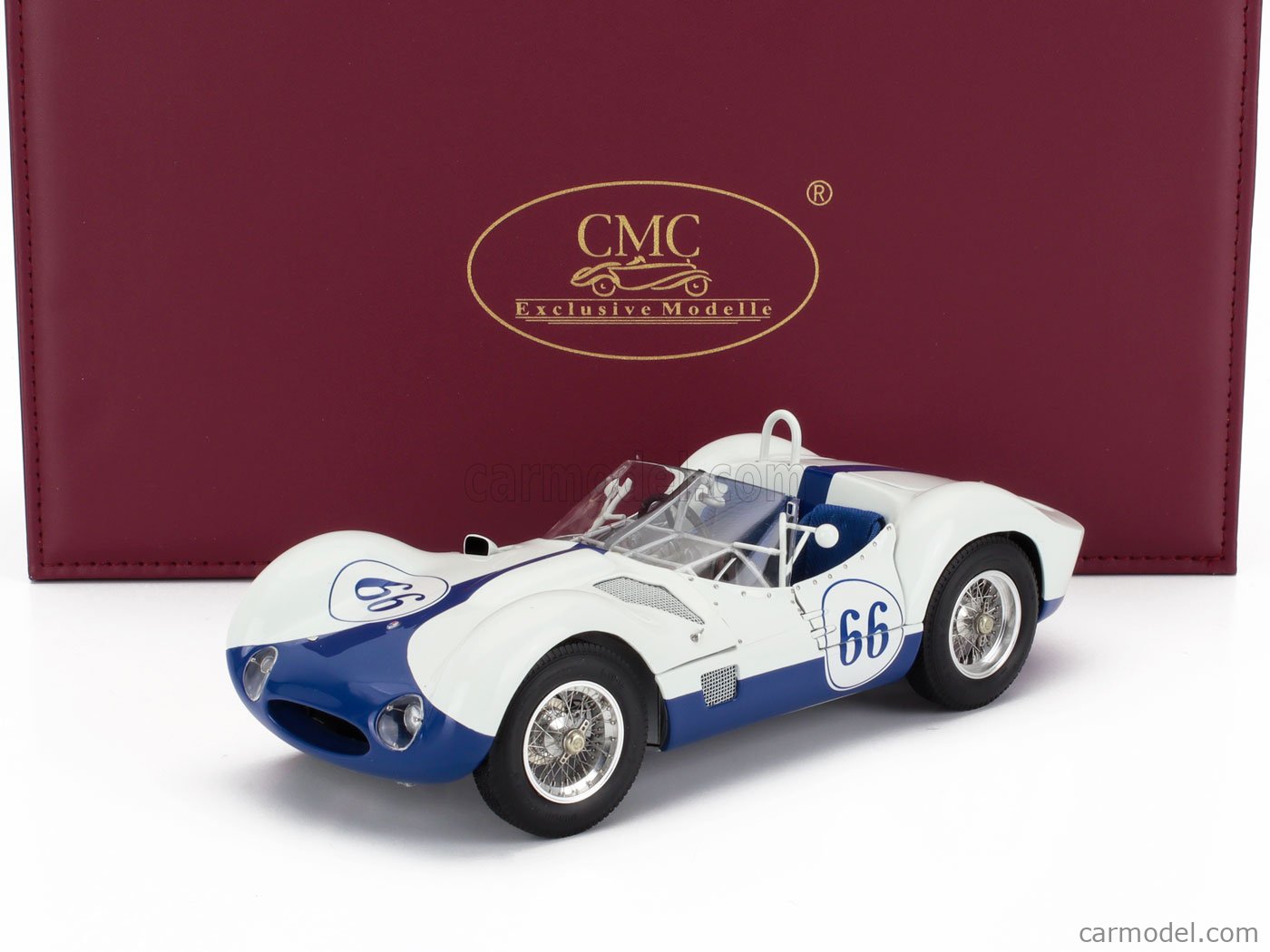 自動車 CMC1/18 Maserati Tipo Birdcage 1960 CMC 1960 Maserati Tipo 61 Birdcage White German 1:18 Scale
