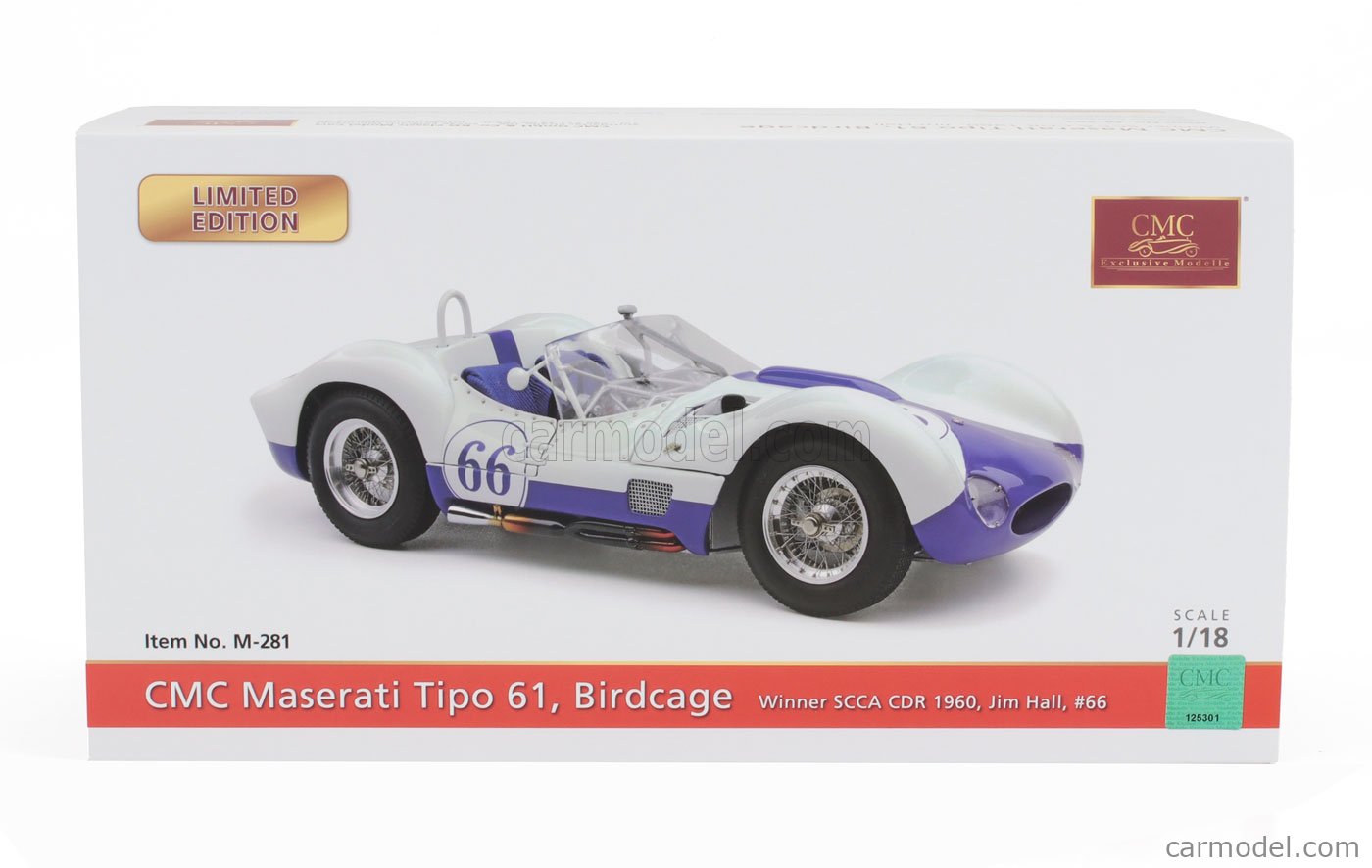 CMC M281 Scale 1/18 | MASERATI TIPO 61 2.9L S4 SPIDER