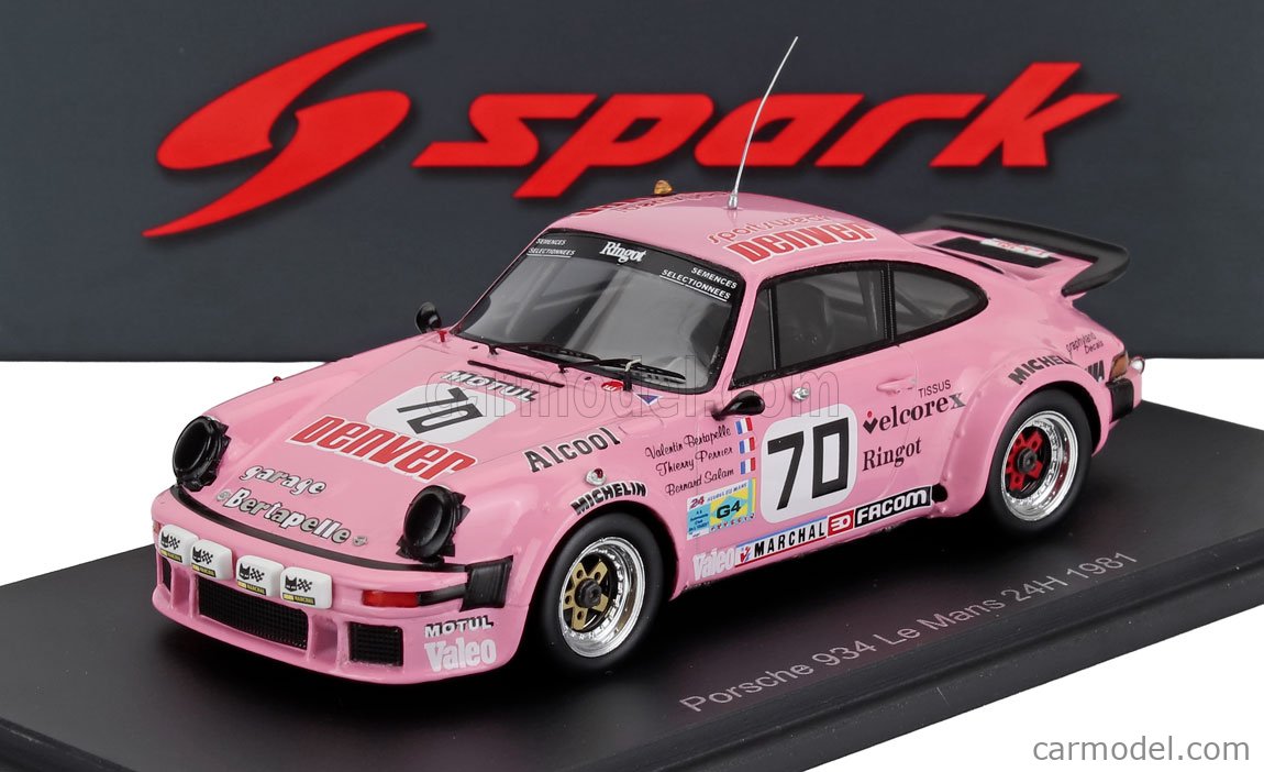 Spark-model Porsche 911 934 3.0l F6 Turbo Team Asa Cachia N 91 24h Le Mans 1980 C.bussi B.salam C.grandet 1 18 Cervena Bila