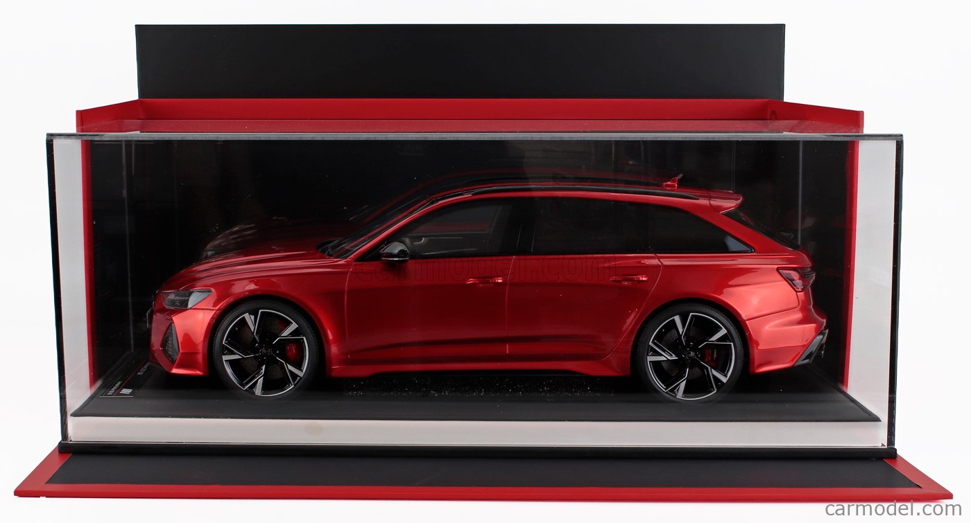 Audi RS6 Avant (C8) 2020 Rouge Motorhelix 1/18 – Miniature Résine Neuve