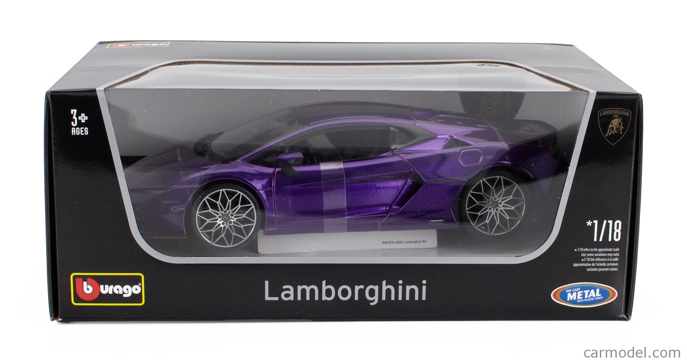 BURAGO 18-11052PU Scale 1/18 | LAMBORGHINI TEMERARIO 2024 PURPLE