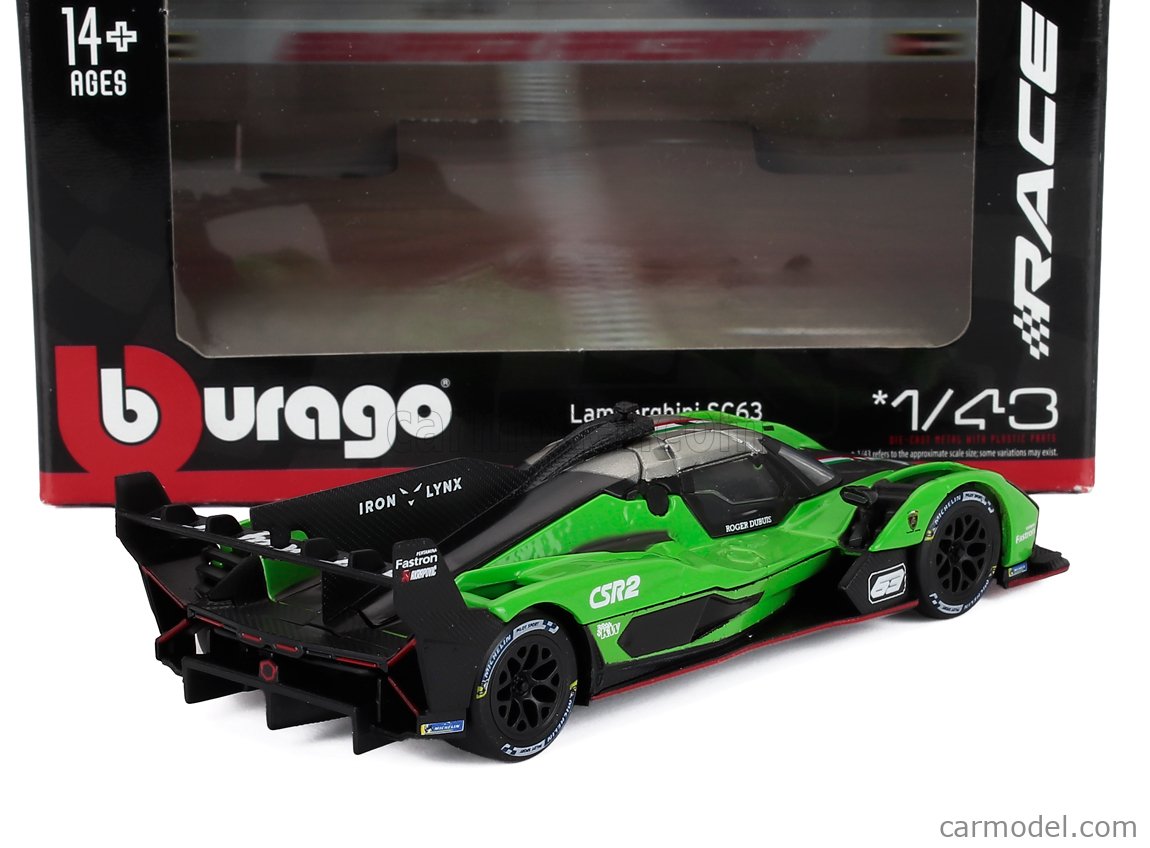 BURAGO 18-60057L Scale 1/43 | LAMBORGHINI SC63 3.8L V8 TURBO TEAM