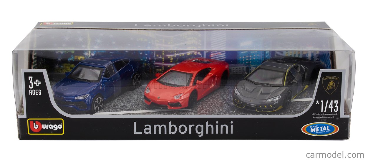 BURAGO 18-30432-A Scale 1/43 | LAMBORGHINI SET 3X URUS 2018 +