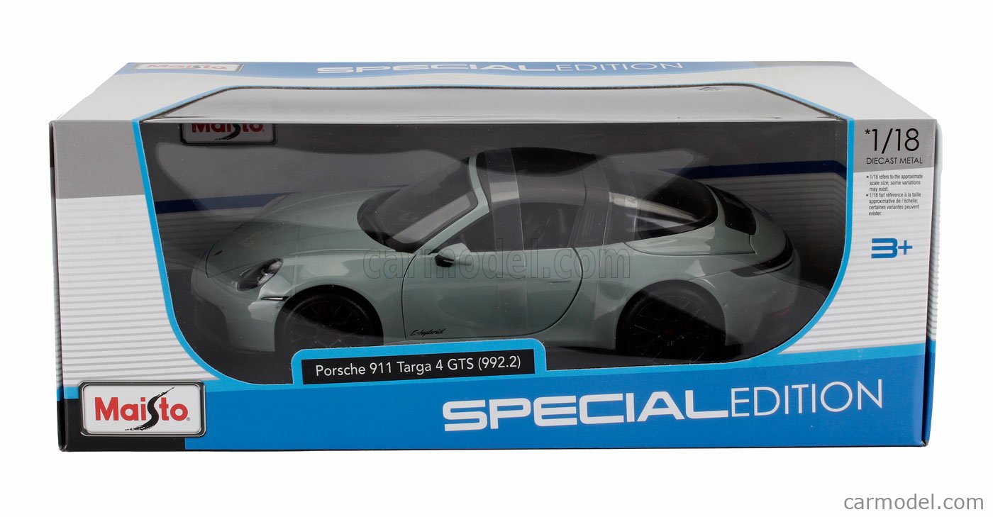 MAISTO 31470GR Scale 1/18 | PORSCHE 911 992-2 TARGA 4 GTS T