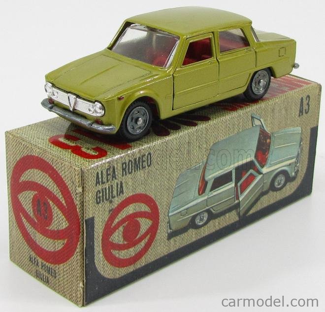 Mebetoys Mattel A Scale Alfa Romeo Giulia Ti Yellow Met