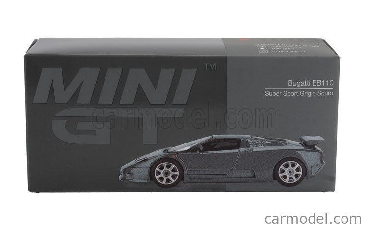 Miniature Bugatti EB110 GT 1995 - Échelle 1:64 - Argent - Marque MINI-GT - Neuf