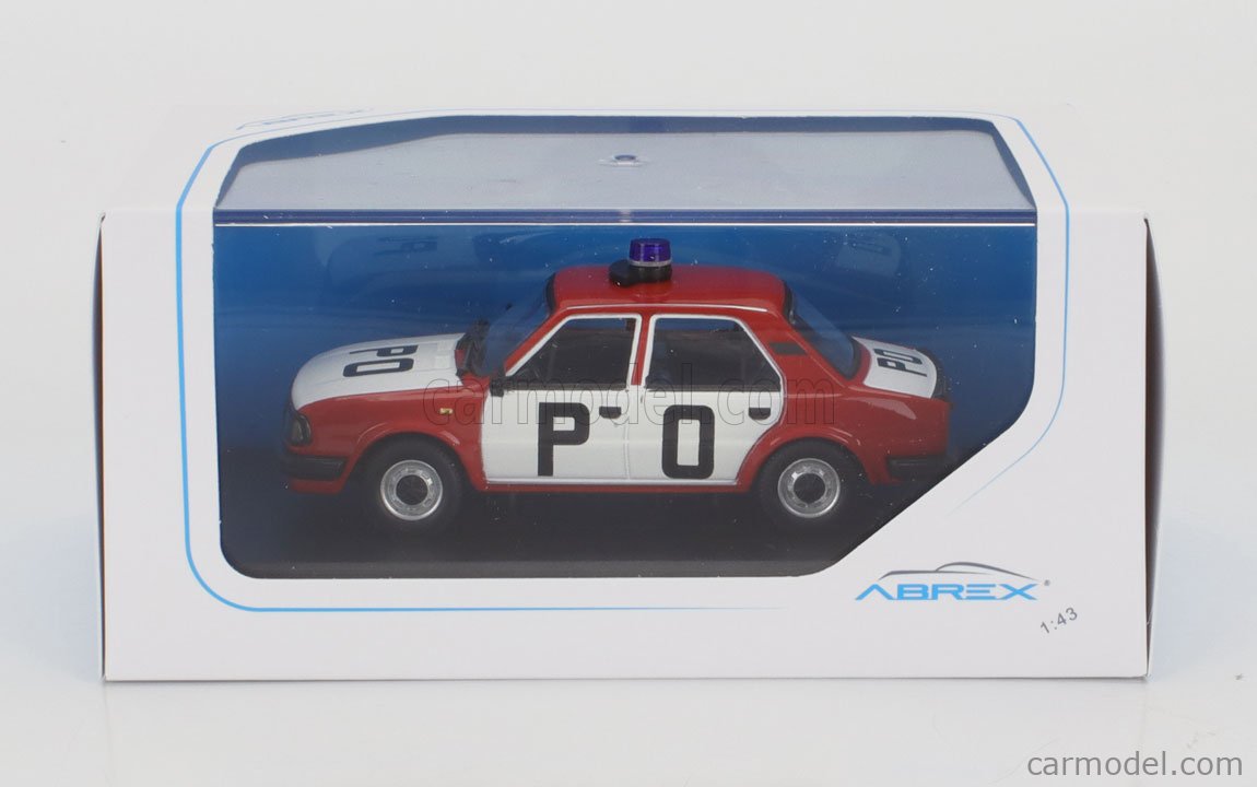 ABREX 143ABSX-712XL1 Skoda - 120L Po Fire Moteur 1984 - Red Blanc - 1/43