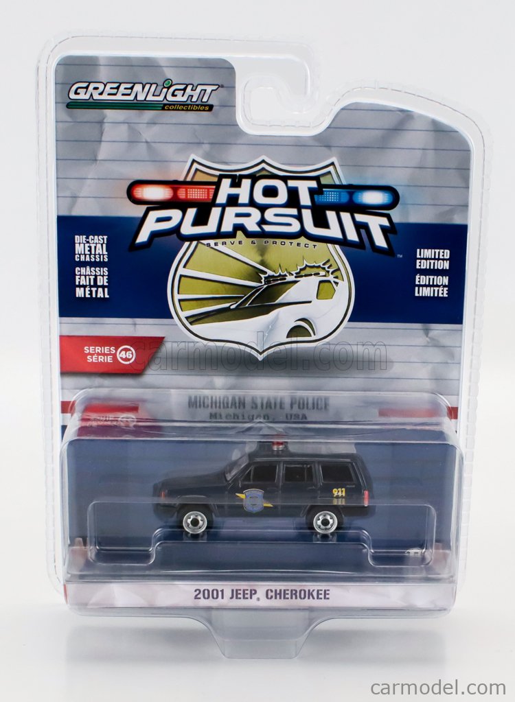 GREENLIGHT 43040E Scale 1/64 JEEP CHEROKEE MICHIGAN STATE POLICE