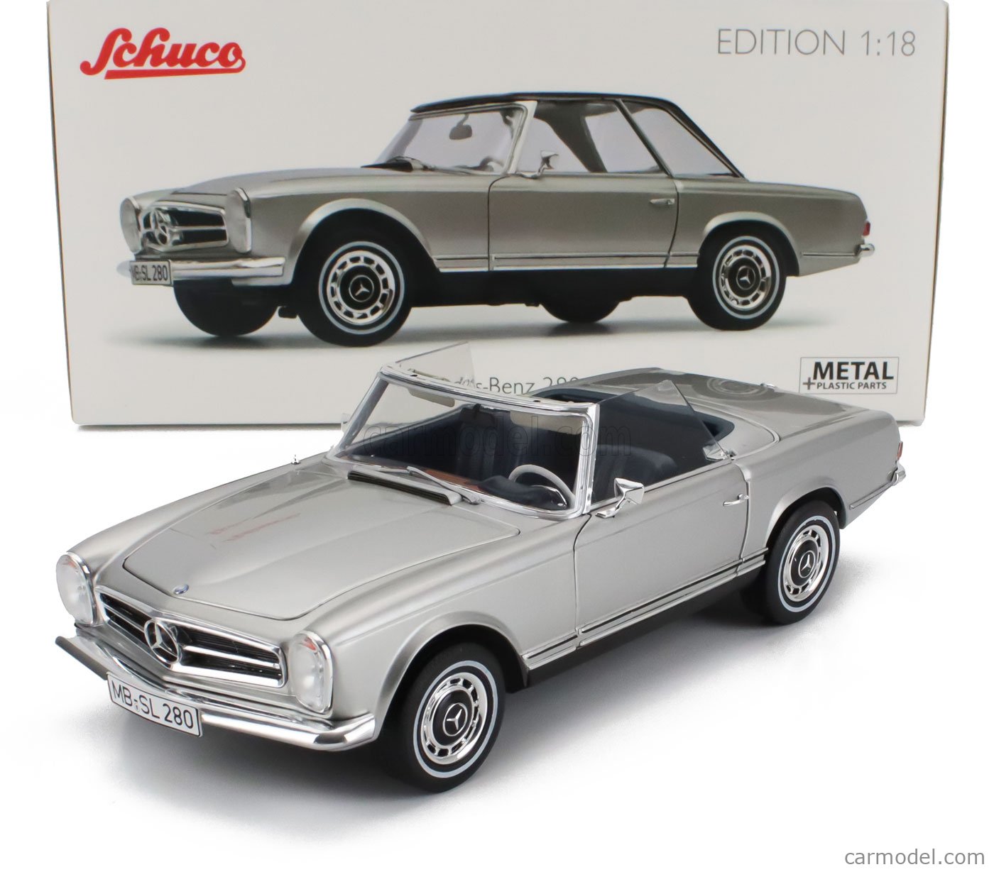 1/18 メルセデスベンツ 280 SL パゴダ (W113) シルバー SCHUCO 450037300 Scale 1/18 | MERCEDES BENZ 280SL PAGODA