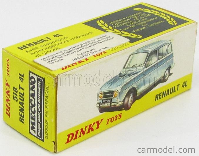 DINKY TOYS : Renault 16, réf. 537, échelle 1/43e, couleur bleue ciel