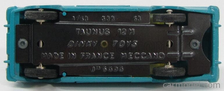 Dinky Toys France 538 – Ford Taunus 12M Brique Orangé, En Boîte
