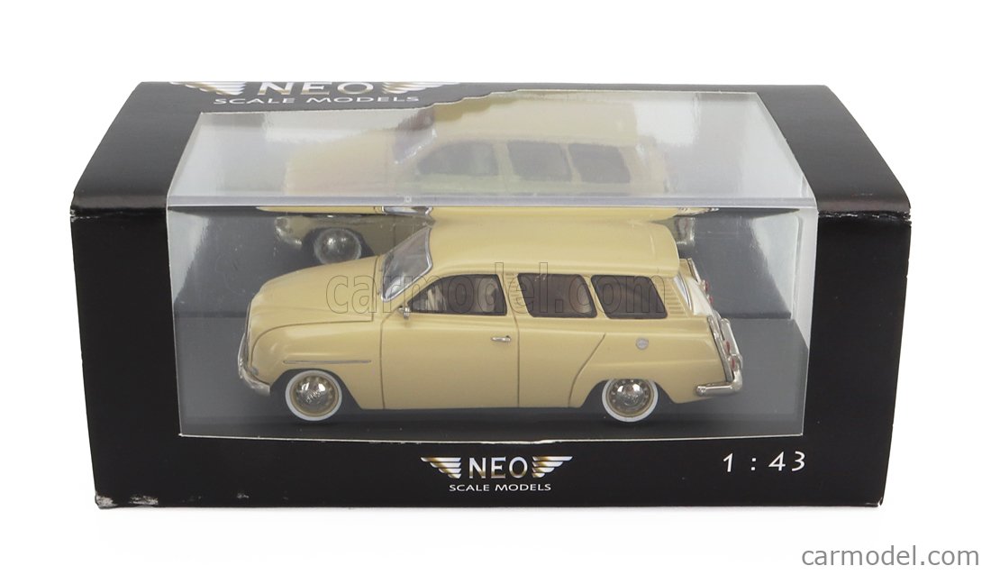 Miniature Neo 1:43 Saab 95 Rallye Monte Carlo 1961 #53 Rouge - Édition Limitée, Résine, Pilotes Carlsson/Svensson
