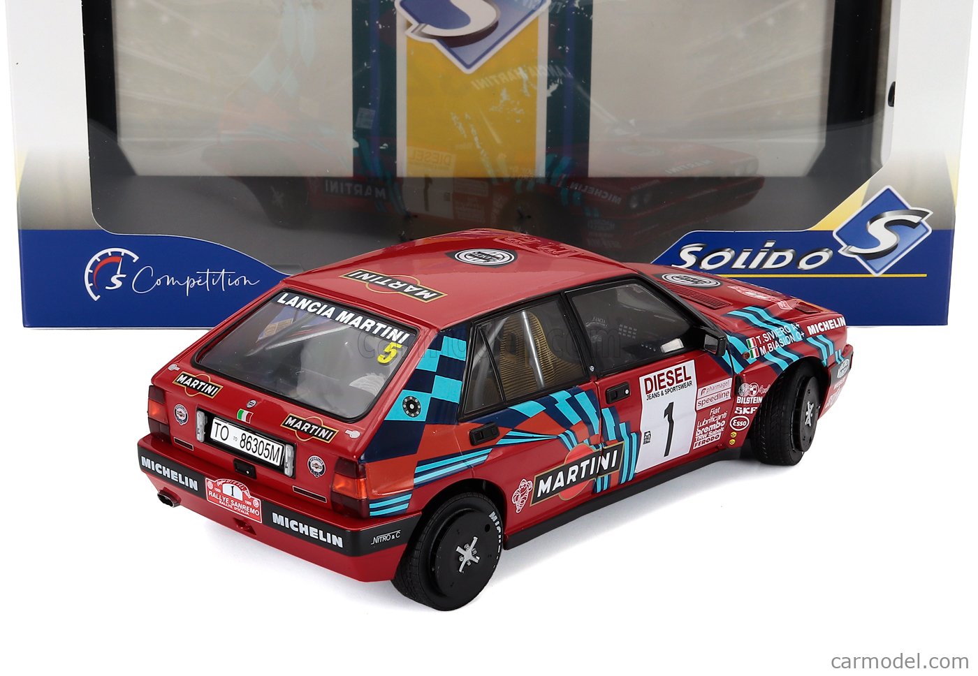 SOLIDO 1807808 Scale 1/18 | LANCIA DELTA HF INTEGRALE 16V MARTINI