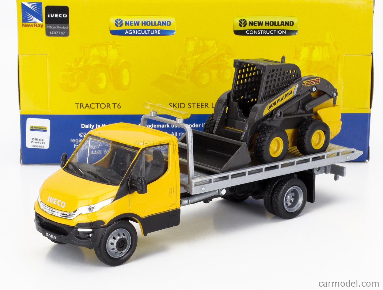 Promo Newray Coffret New Holland Moissonneuse Batteuse Cr9090 Et Tracteur 1628560