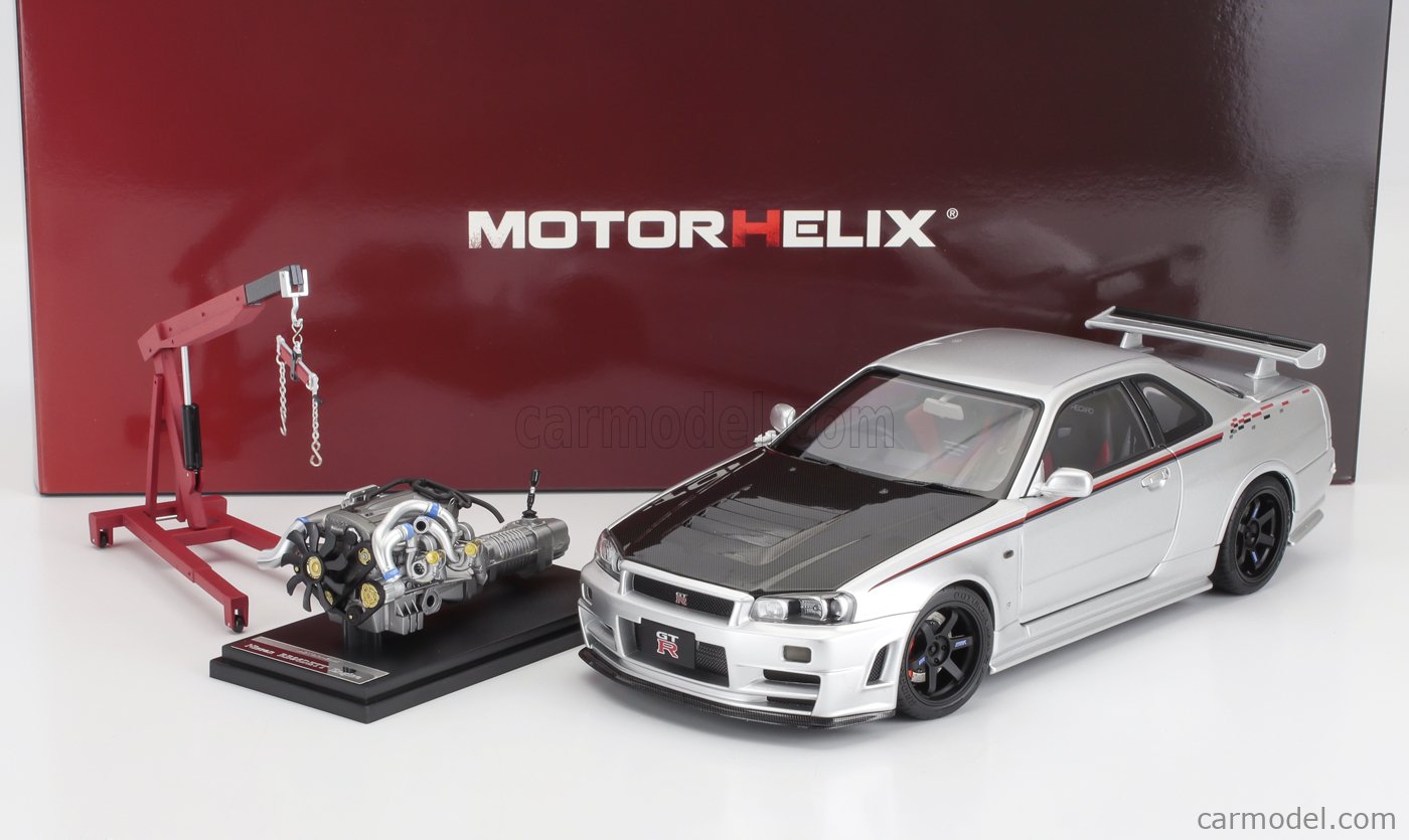 モーターヘリックス MOTORHELIX 1/18 GT-R CRS シルバー 1/18 Motorhelix Nissan Skyline GT-R GTR (R34) CRS VER (Grey
