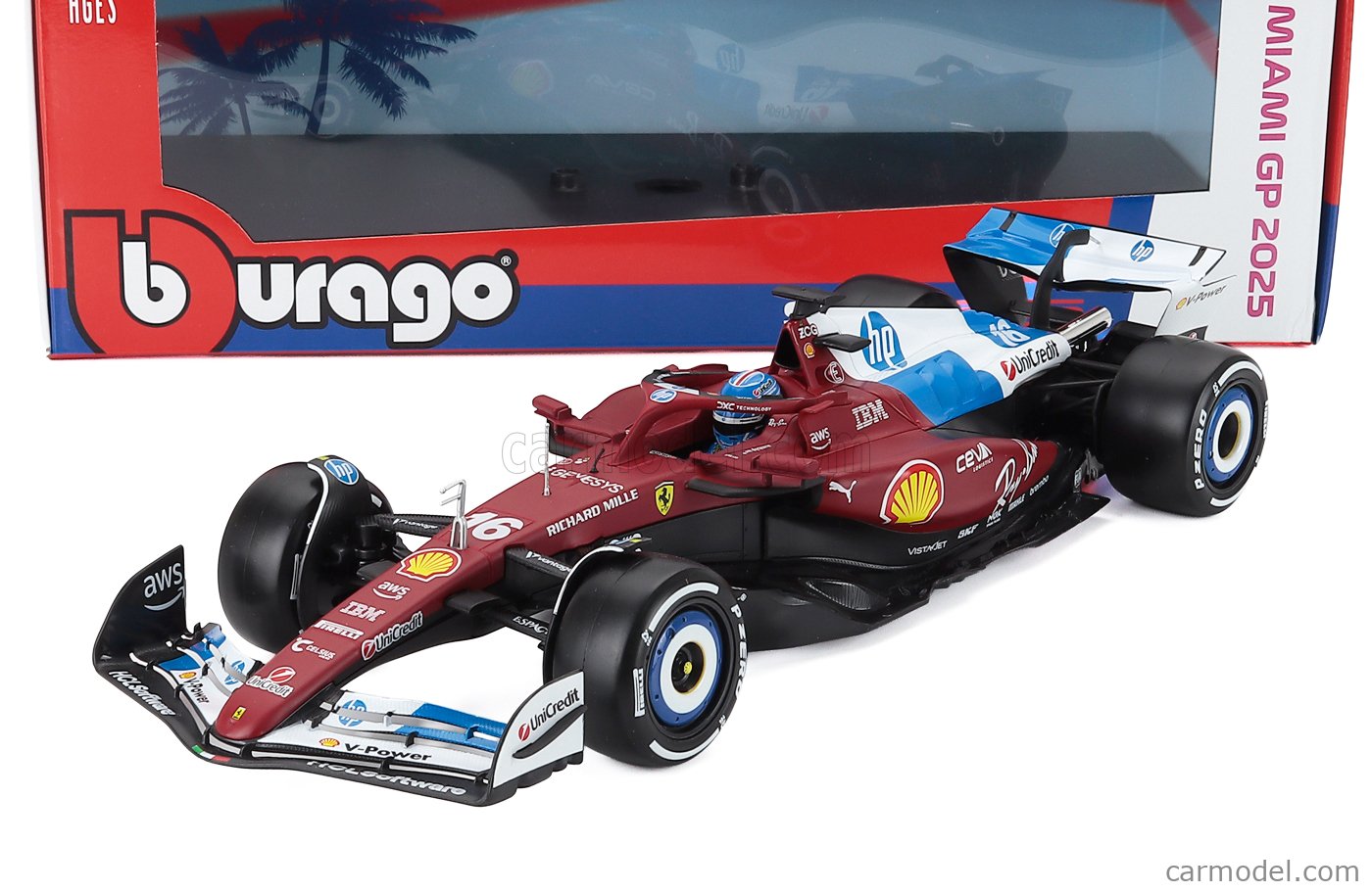 BURAGO 18-16816-L-MIAMI Scale 1/18 | FERRARI F1 SF-25 TEAM