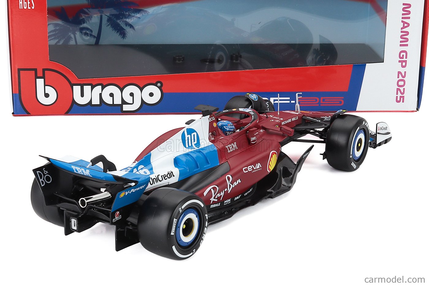 BURAGO 18-16816-L-MIAMI Scale 1/18 | FERRARI F1 SF-25 TEAM