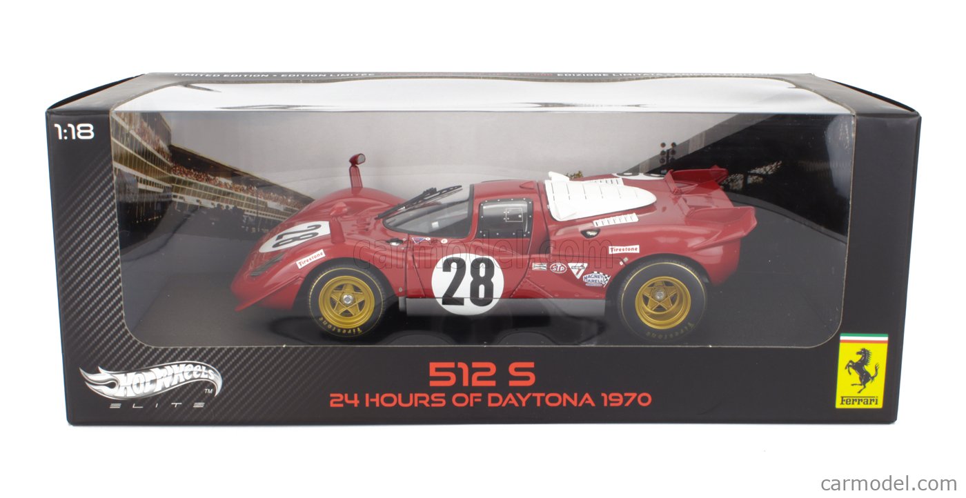 1/18 HOTWHELL フェラーリ 512S デイトナ　1970 #28 Ferrari 512 S #28 24hr of Daytona 1970 Elite Edition 1/18 by