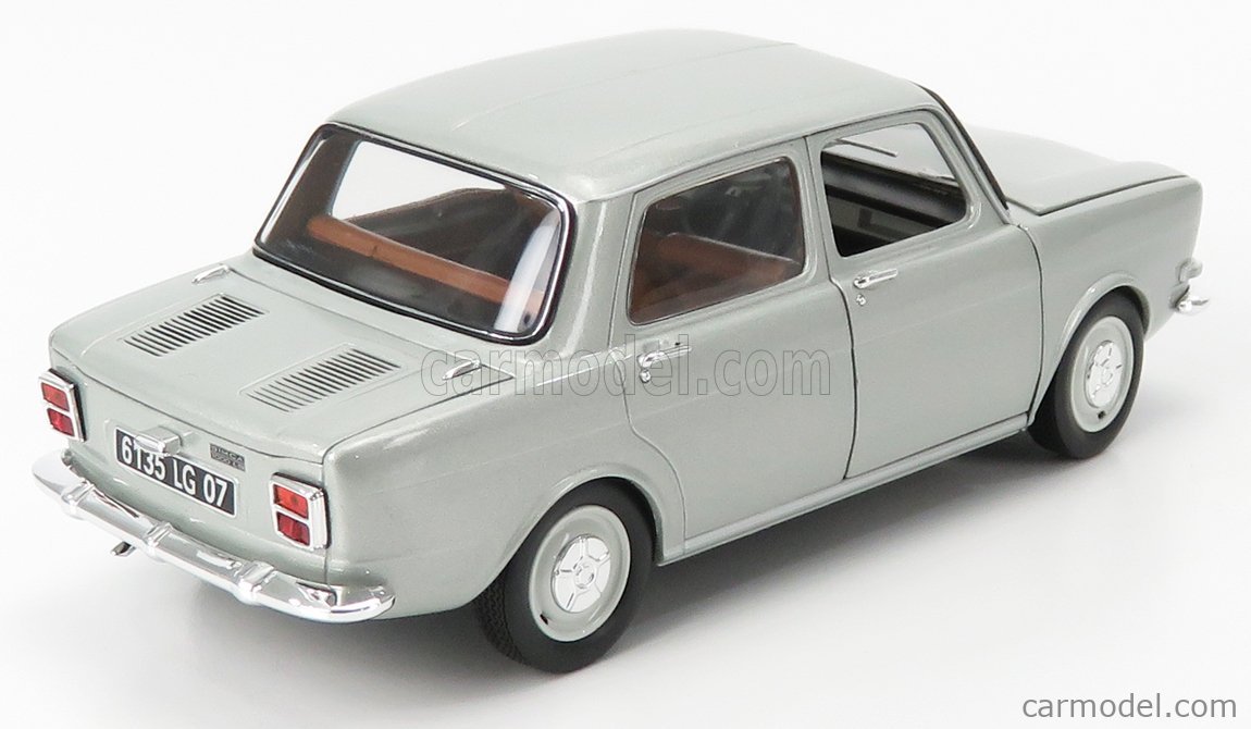 NOREV 1/18 Simca 1000 LS - Réf 185710, Couleur Argent, Miniature Métal Occasion