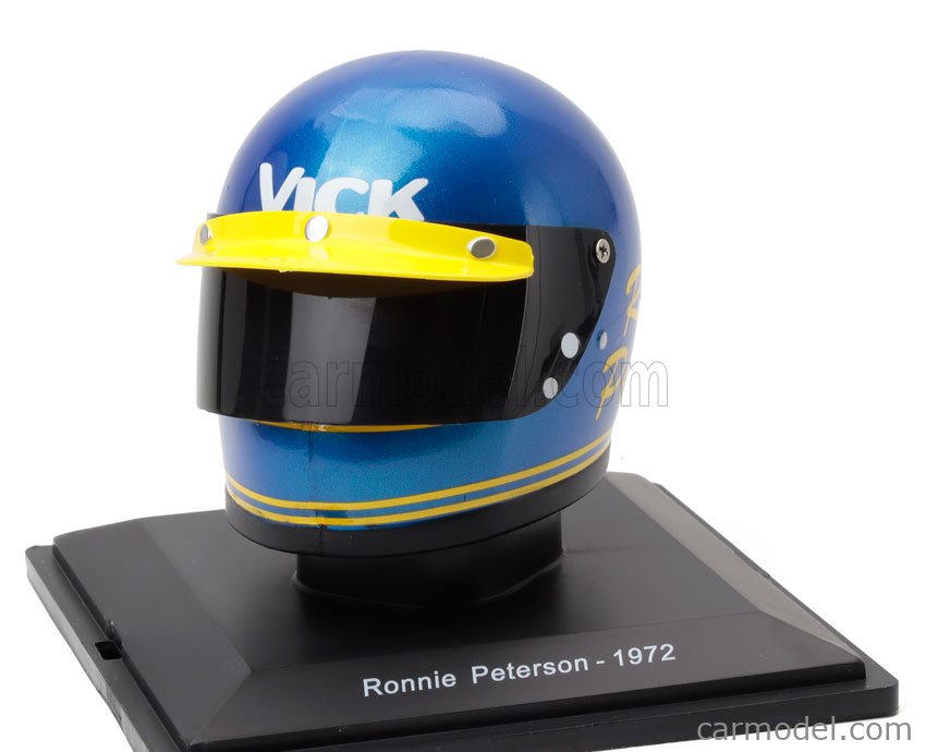 Casque Miniature 1:5 Edicola - Nino Vaccarella, Ferrari 512S, Saison 1970 - Modèle Neuf