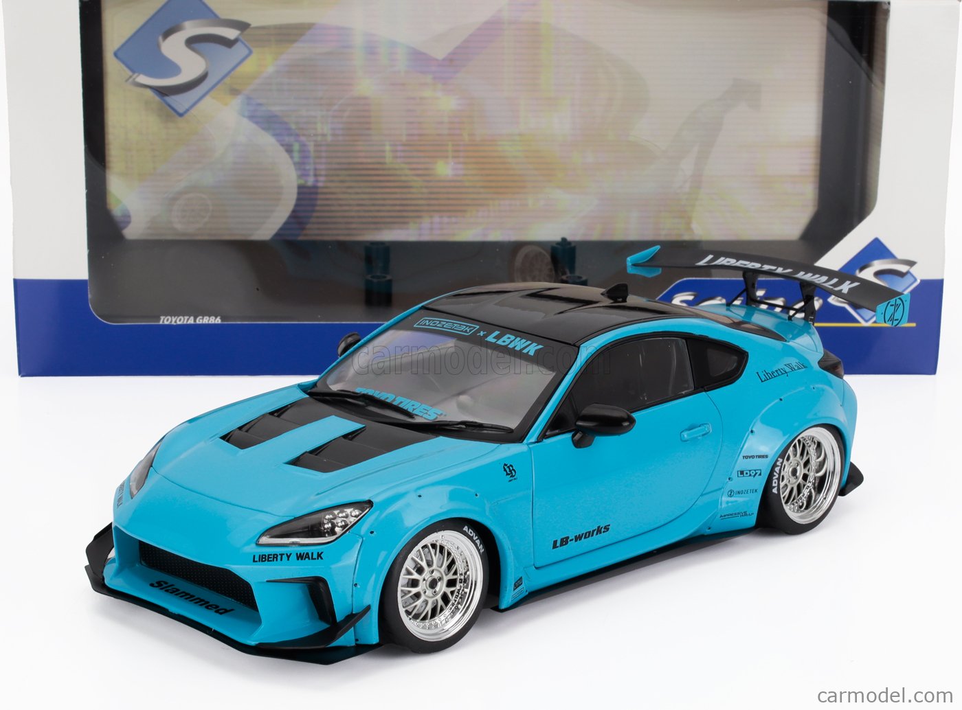 SOLIDO 1813601 Scala 1/18 | TOYOTA GR86 LBWK BODY KIT COUPE 2024 BABY BLUE