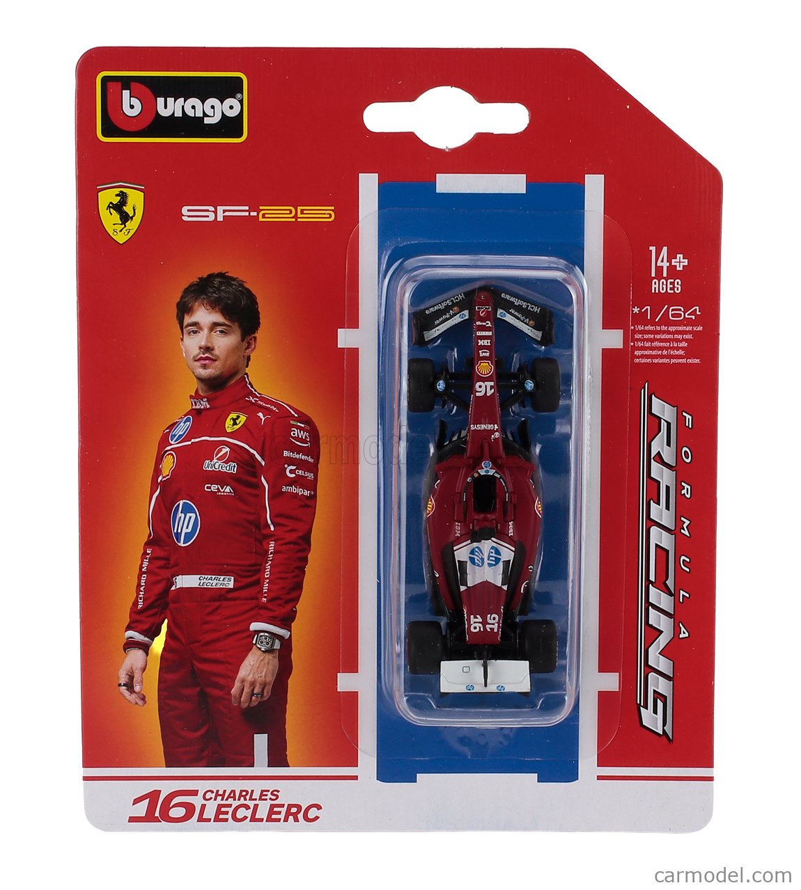 BURAGO 18-56801-L Scale 1/64 | FERRARI F1 SF-25 TEAM SCUDERIA