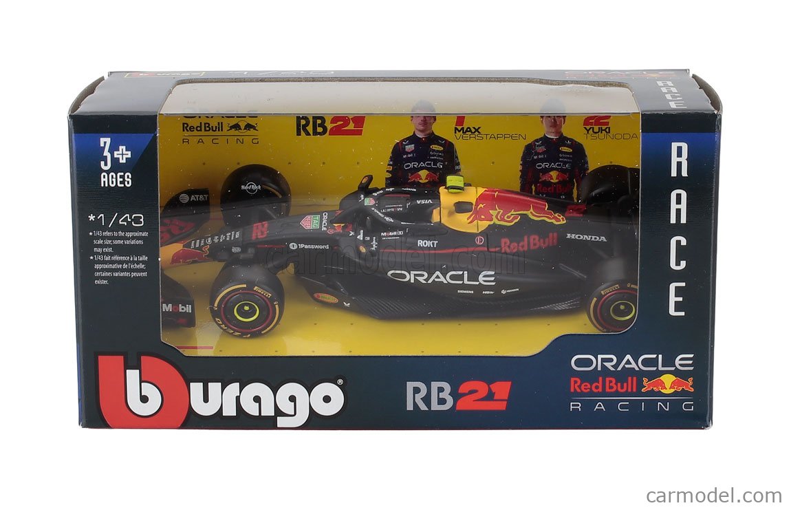 BURAGO 18-38233-T Scale 1/43 | RED BULL F1 RB21 TEAM ORACLE RED
