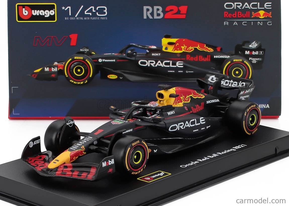 BURAGO 18-38234-V Scale 1/43 | RED BULL F1 RB21 TEAM ORACLE RED