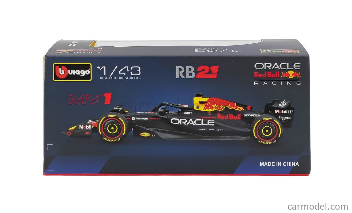 BURAGO 18-38234-V Scale 1/43 | RED BULL F1 RB21 TEAM ORACLE RED