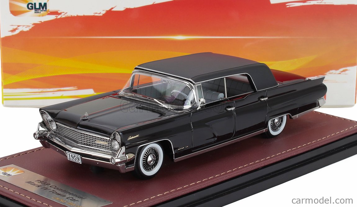 GLM Models Lincoln Continental 1969 - Échelle 1/43 - Résine Noire - Miniature