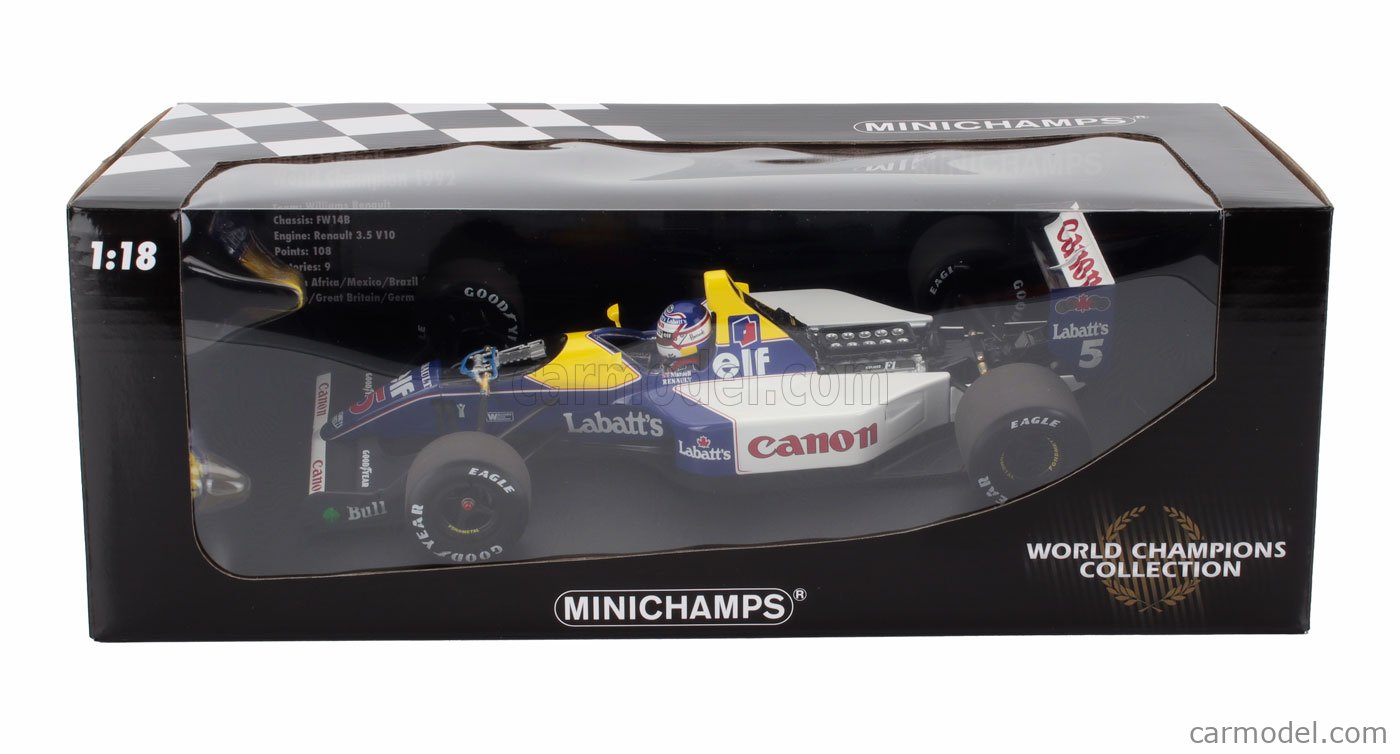 美品◆MINICHAMPS Williams Renault FW14B Minichamps 1:18 Williams Renault FW14B #5 Nigel Mansell F1