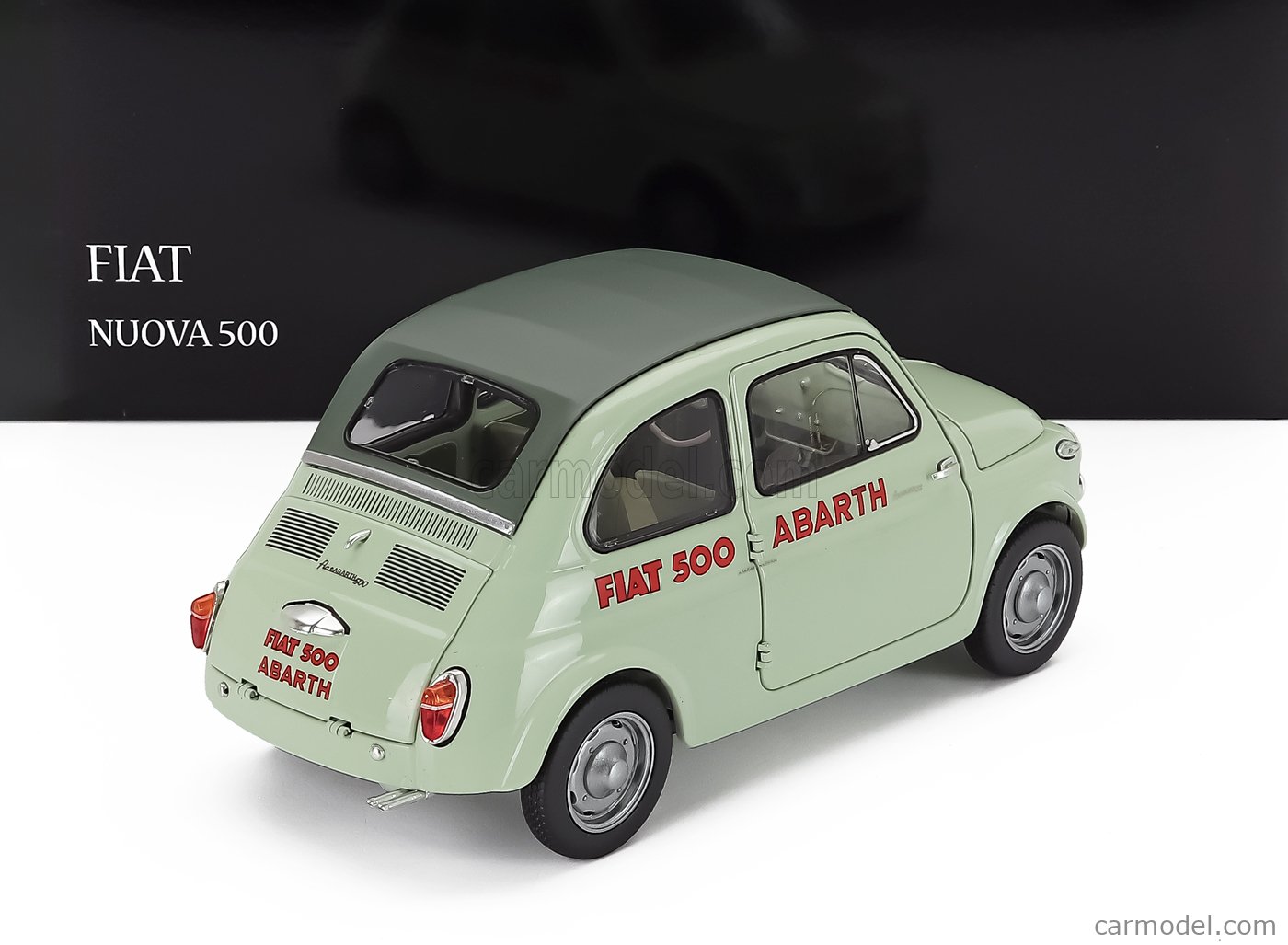 KYOSHO 08966ALG Scale 1/18 | FIAT 500 ABARTH RECORD 1958 GREEN
