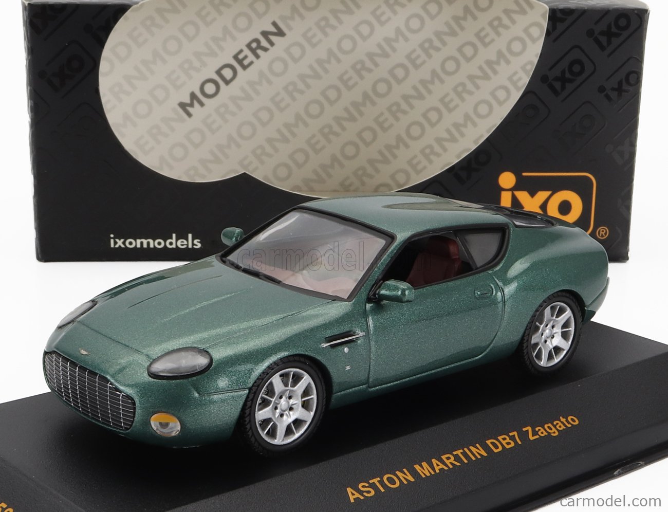 Miniature Altaya 1/43 - Aston Martin DB7 Zagato 2003 - Verte - Diecast