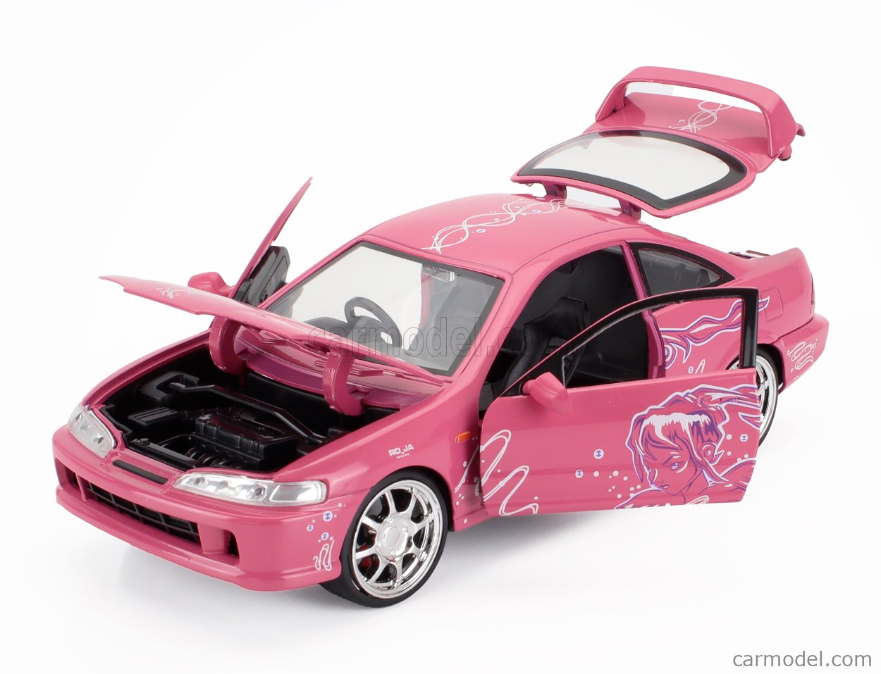 JADA 35876 Scale 1/24 | HONDA INTEGRA TYPE R 1995 - FAST & FURIOUS PINK