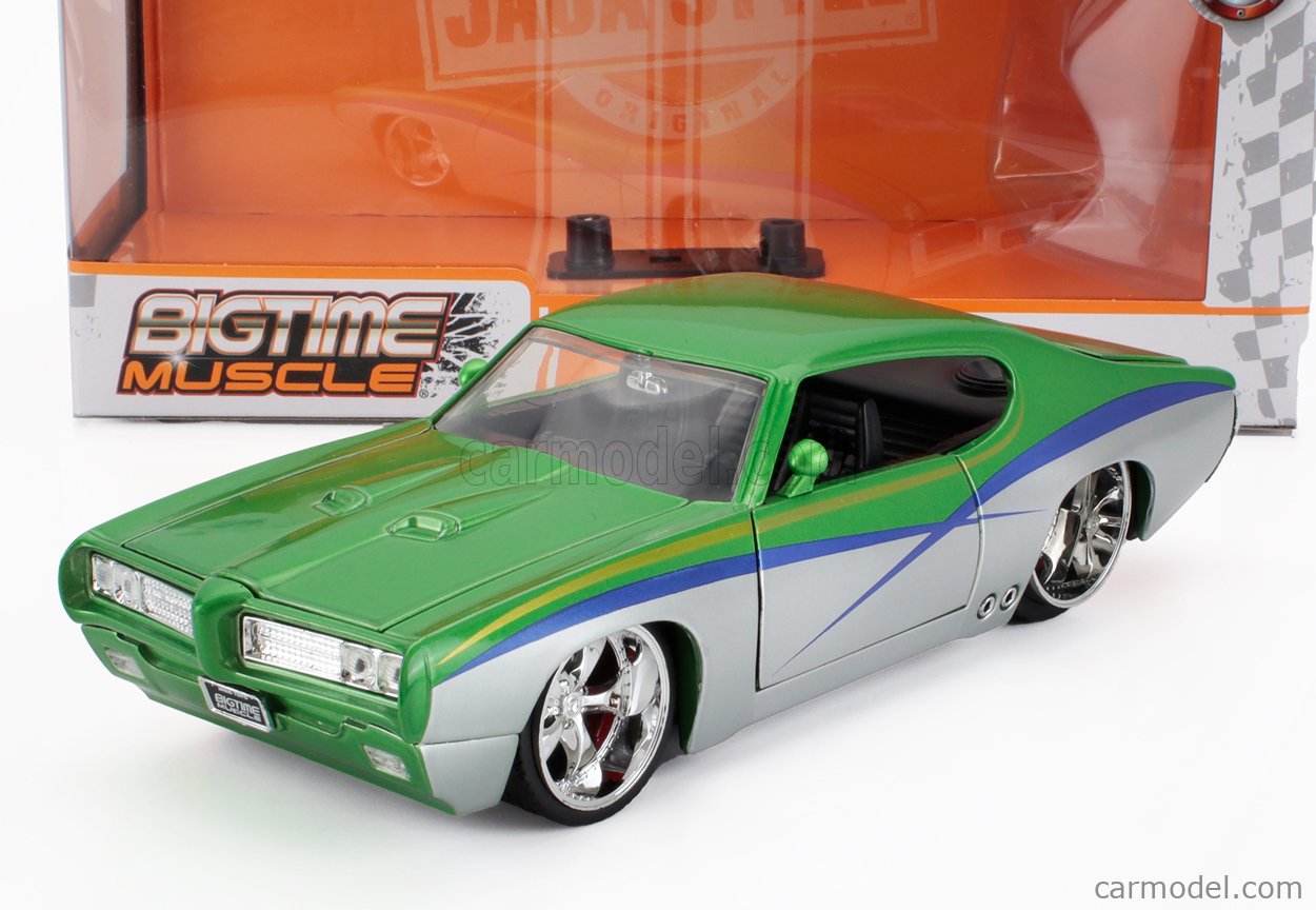 JADA 35489 Scale 1/24 | PONTIAC GTO JUDGE COUPE 1969 GREEN SILVER