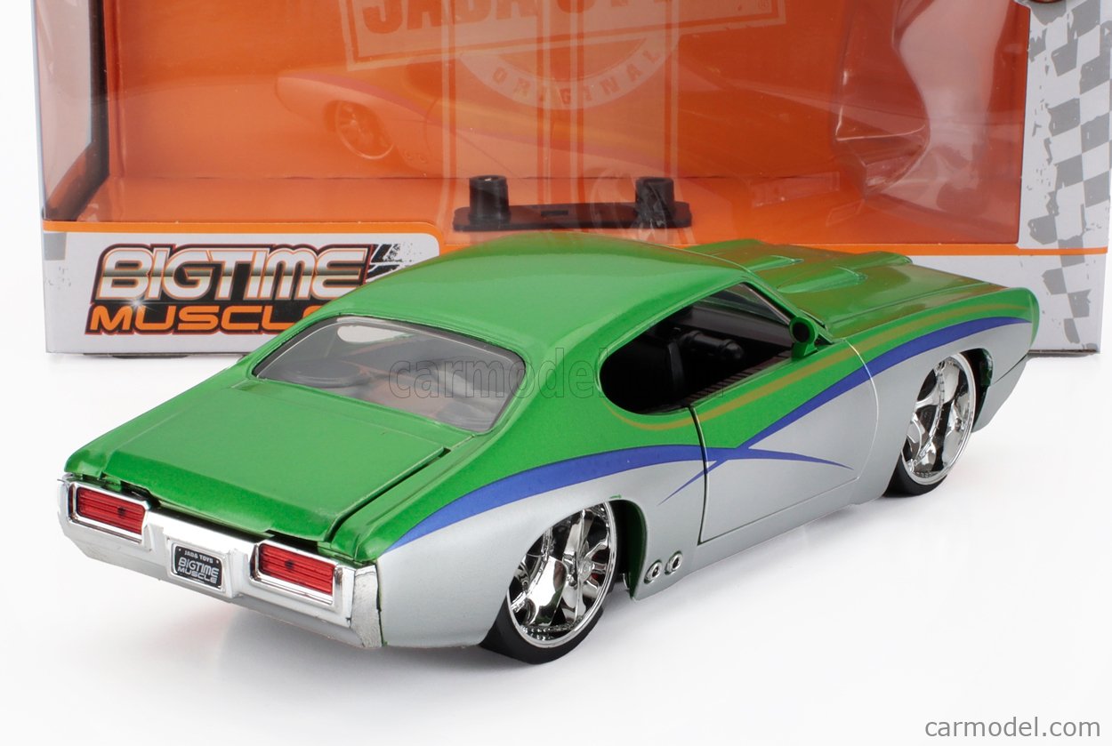 JADA 35489 Scale 1/24 | PONTIAC GTO JUDGE COUPE 1969 GREEN SILVER