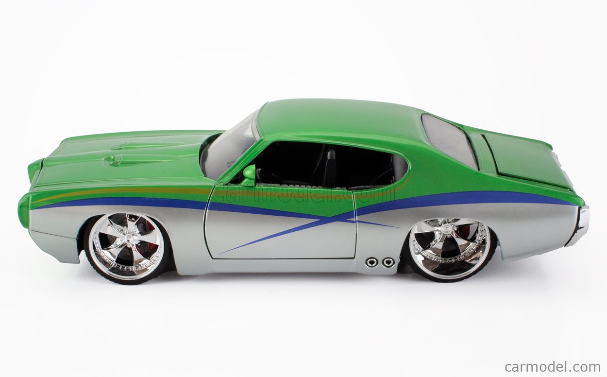 JADA 35489 Scale 1/24 | PONTIAC GTO JUDGE COUPE 1969 GREEN SILVER