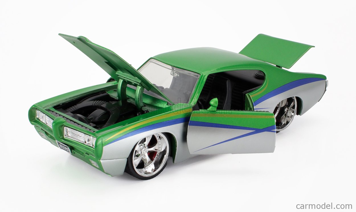 JADA 35489 Scale 1/24 | PONTIAC GTO JUDGE COUPE 1969 GREEN SILVER