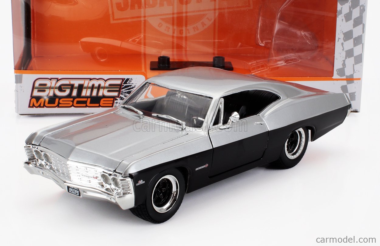JADA 35217 Scale 1/24 | CHEVROLET IMPALA SS COUPE 1967 SILVER BLACK